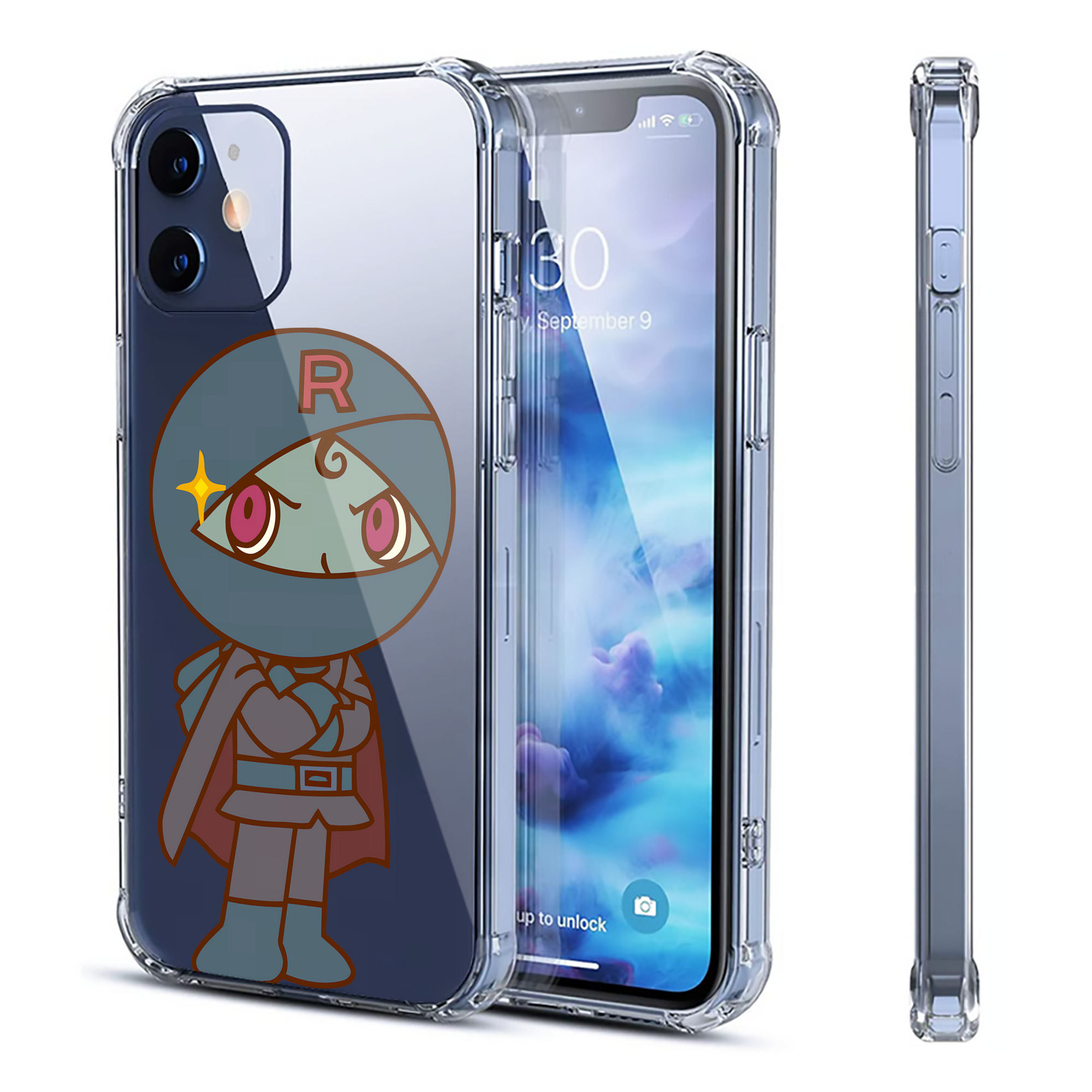 （画像用） アンパンマン Anpanman 【iPhone 12シリーズ対応】透明スマホケース（クリアソフトケース）